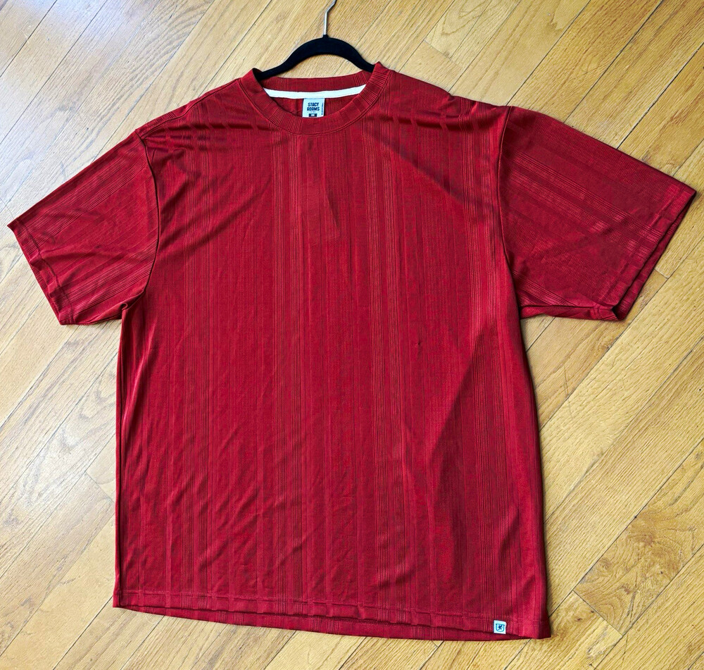 Stacy Adams Men's Striped Burnt Orange Crew Neck Short Sleeve T-Shirt 3X